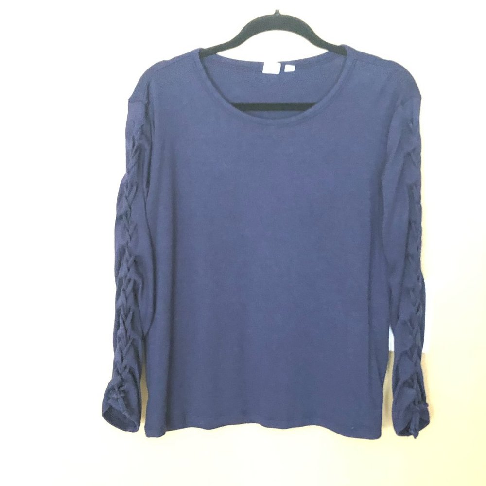 GAP Casual Women's Sweater with sleeve details size XS  NAVY BLUE